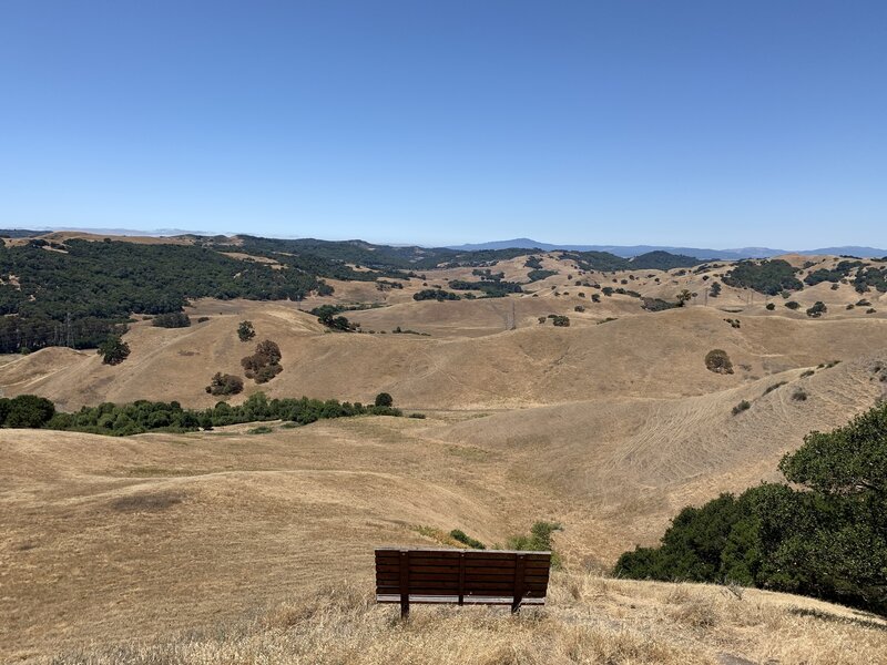 A bench along the Pinole Ridge Trail.