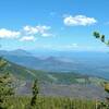 Looking northwest from the top of Prospect Peak, in the far distance, over 70 miles away, is Mt. Shasta, 14,179 ft. (just left of center).