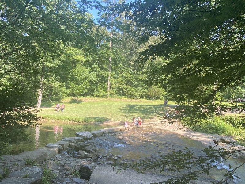 Start of trail by the Gulpha Gorge camping ground.