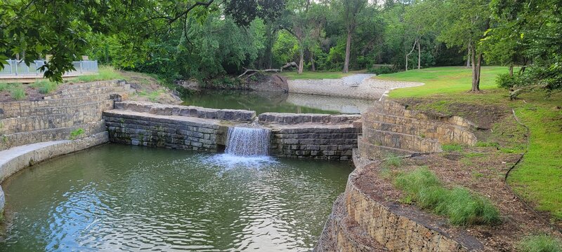 Historic Old Stone Dam across Cottonwood Creek.