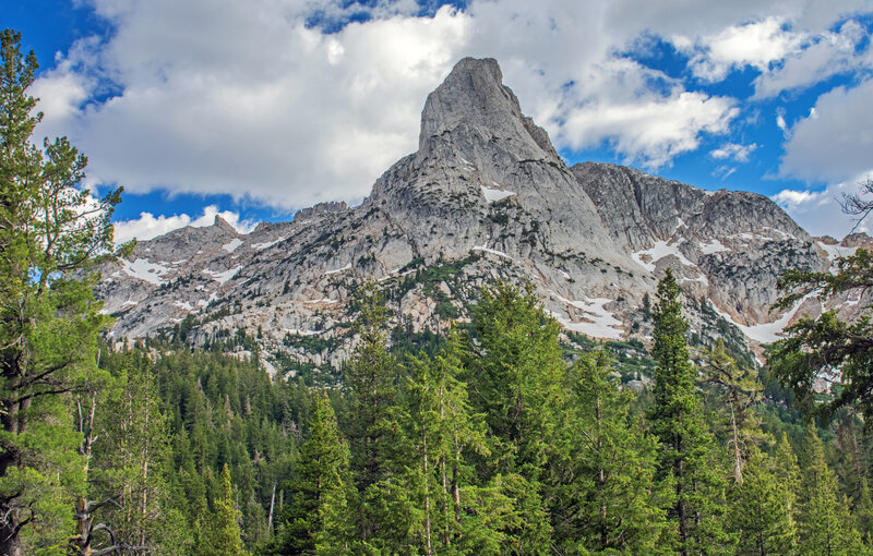 This tower is on the ridge in front of Tower Peak.