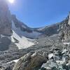 Looking up North Fork of the Garnet Canyon towards the Headwall.