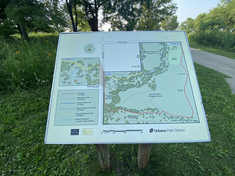 Trail map of Meadowbrook Park.