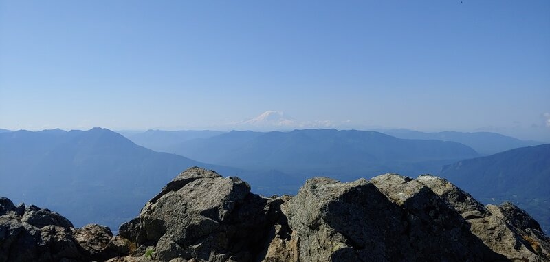 Mt. Rainier from the top of the Haystack on Mt. Si this morning.