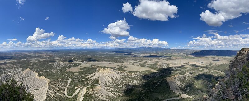 Panorama from Point Lookout with the Montezuma and Mancos Valley below.  Its a beautiful view!