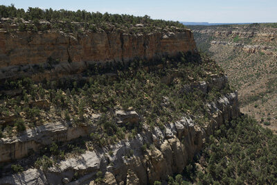 Looking down the valley. Imagine having to drop down or climb up to your house in the middle of this.