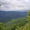 First view of the mountains along the ridge.