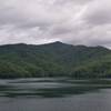 View of the mountain ridge from Fontana Dam.