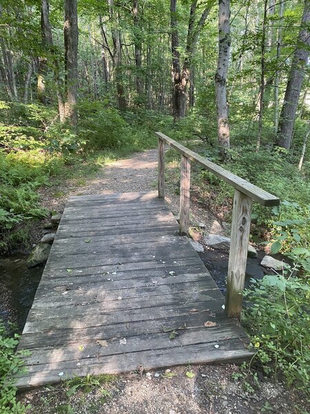 Bridge crossing a creek.