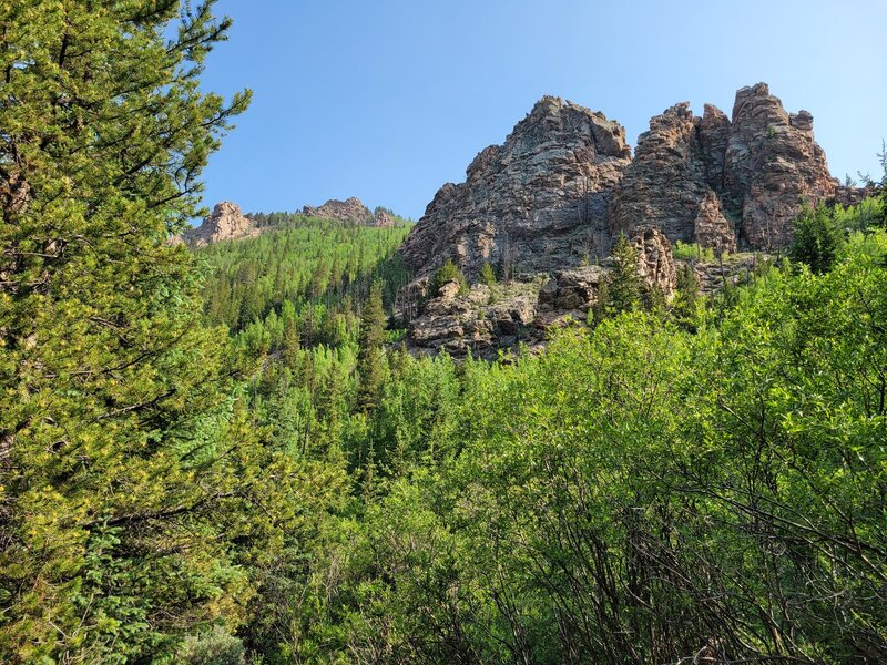 Amazing Rock features past the hard(er) creek crossing