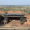 Red Rock Amphitheater and a bit of the denver skyline.