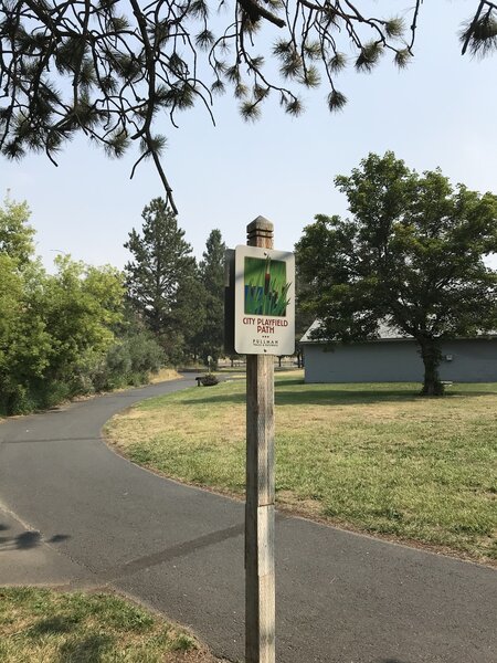 City Playfield Path sign