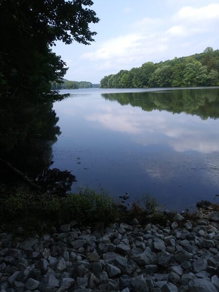 After a short while, if you get off the trail, you get a great view of the reservoir.