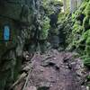 The trail leads through some interesting geologic features