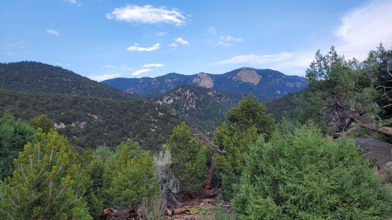 The view on Embudito Trail about 2 miles up.