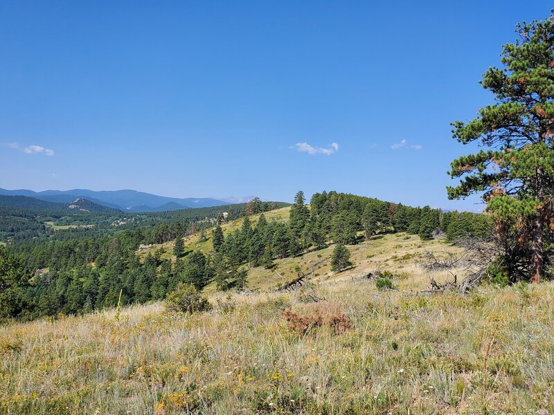 Nice views to the west, looking along the ridge.