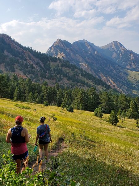 Looking north towards the Flatirons.