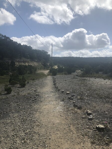 Walking by the quarry, a flat, exposed area.