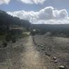 Walking by the quarry, a flat, exposed area.