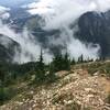 Trail is steep with loose rocks.