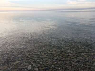 There are stairs from the lighthouse. This is the shore down the stairs.
