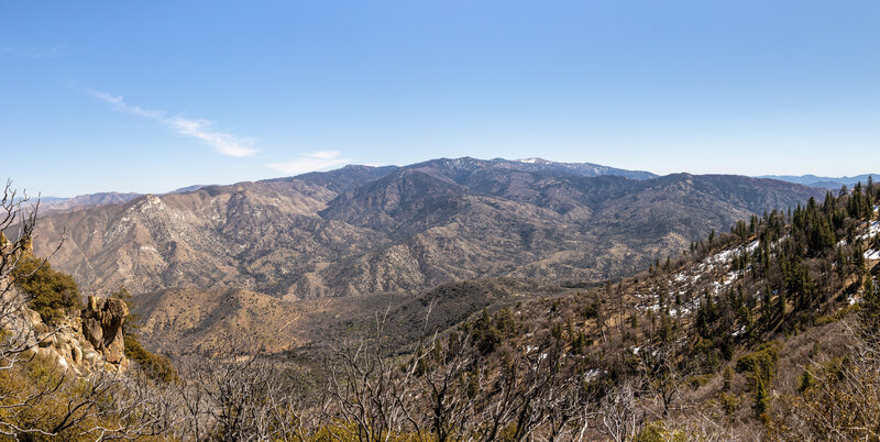 The last remnants of snow on the northeastern slope of Remington Ridge.