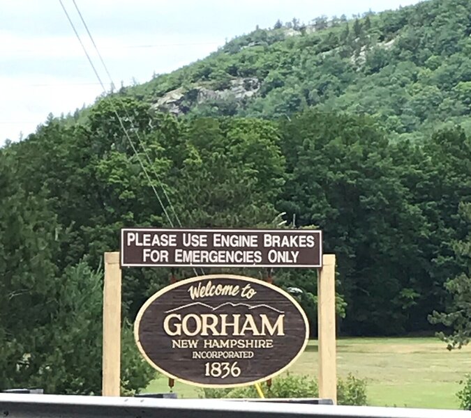 Gorham Town Sign.