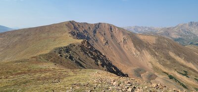 Looking up towards Mount Machebeuf.
