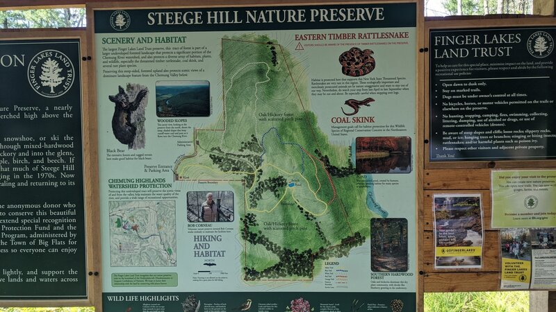 Map overview at the start of the trails.