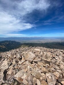 Top of Jackson Peak overlooking Jackson Hole and Teton National Park.