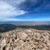 Top of Jackson Peak overlooking Jackson Hole and Teton National Park.