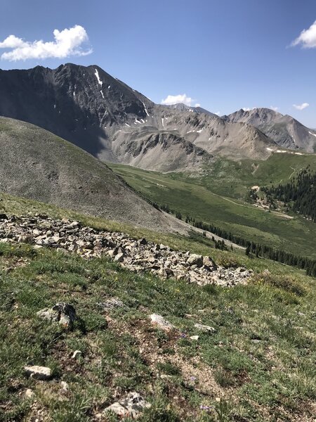 13ers in Ten-Mile Range across gulch from Mayflower Hill.