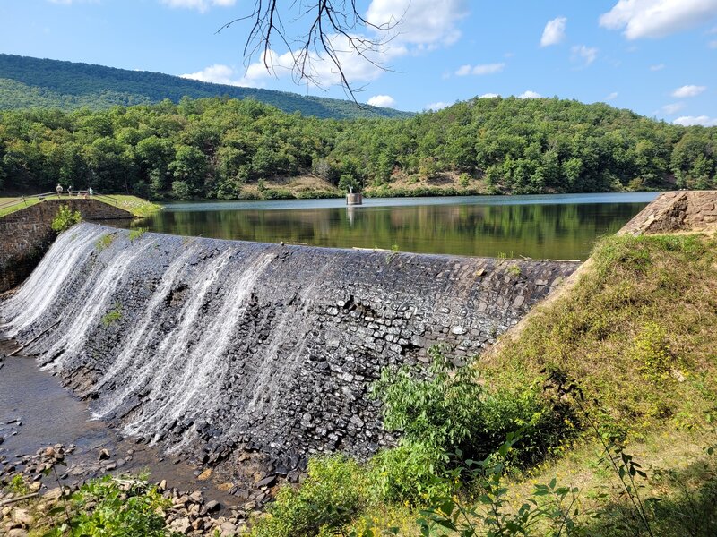 Spillway from Douthat Lake.