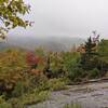 Overcast, early-autumn view at the bottom of a slide on the Boquet Forks trail to Grace Peak.