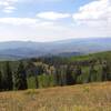 View towards the western side of McClure Pass from Huntsman Ridge Trail.