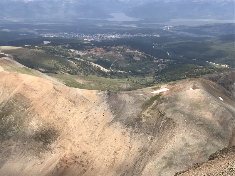 Leadville and Turquoise Lake from Dyer's summit.