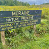 Parking lot and trailhead at Moraine Nature Preserve.