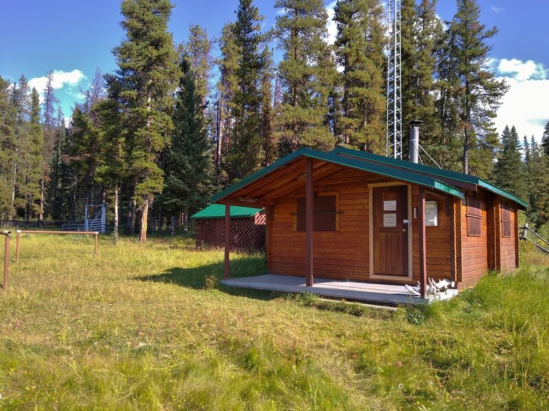 The Willow Creek Warden Cabin on Willow Creek Trail.