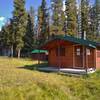 The Willow Creek Warden Cabin on Willow Creek Trail.