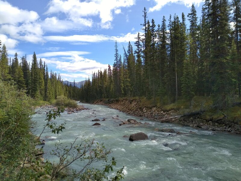 The Snake Indian River is a lot smaller when it's only a 1-2 day hike from its headwaters at Snake Indian Pass.