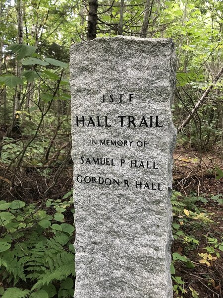 Hall Trail Memorial Marker