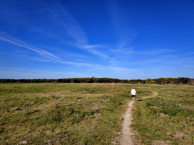 Crossing the prairie on the backside of the loop.