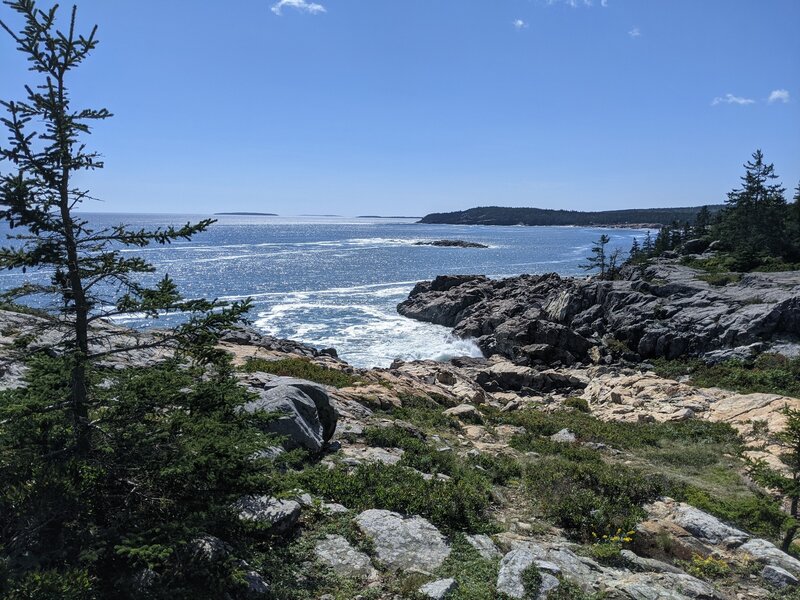 As you hike near the point on Great Head Trail there are incredible views to the SE.