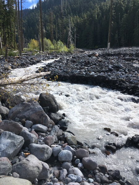 Tahoma Creek in the fall.