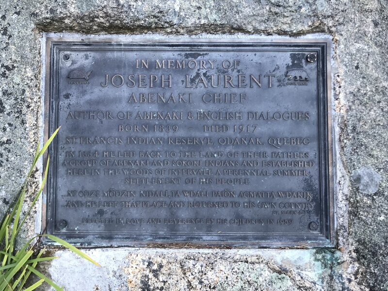 Chief Joseph Laurent Memorial Marker.