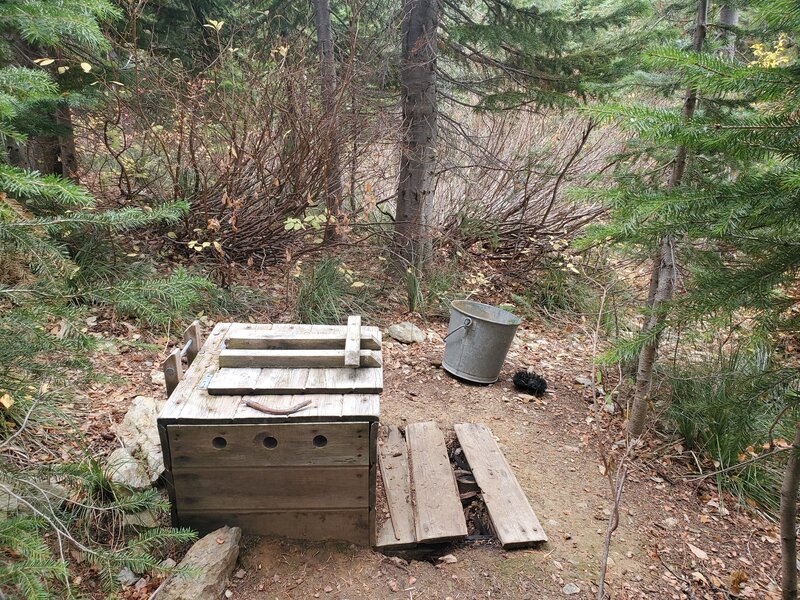 "Toilet" near the Heart Lake Campsites.