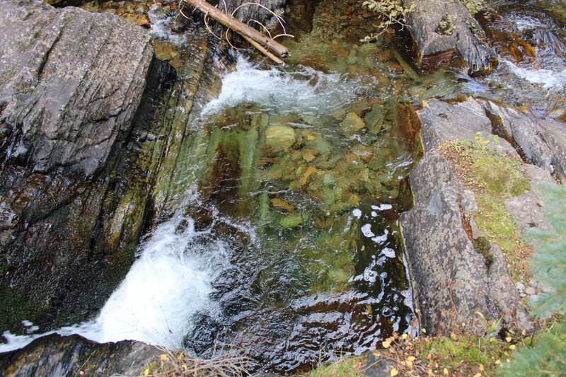 One of many cool areas along the stream.