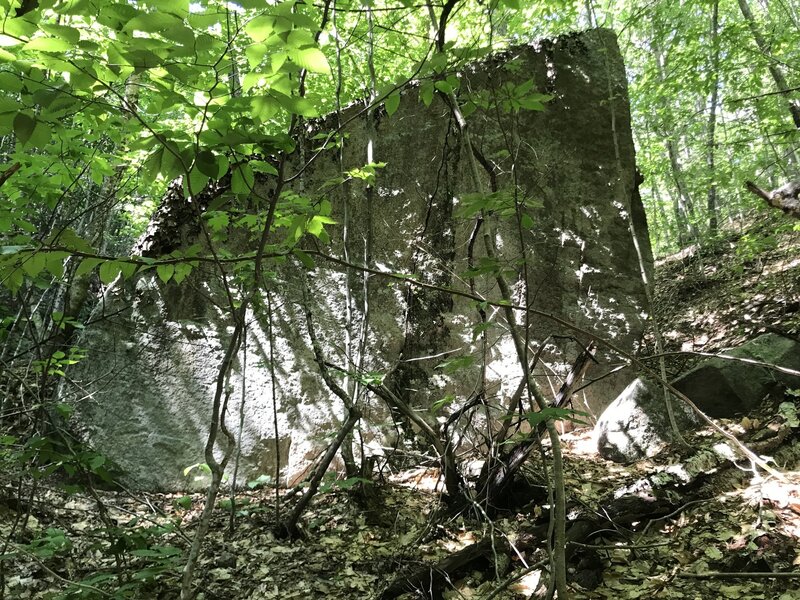 Shark Fin Rock, just past Split Rock Falls.