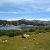 Looking south across North Fork Lake from the CDT.