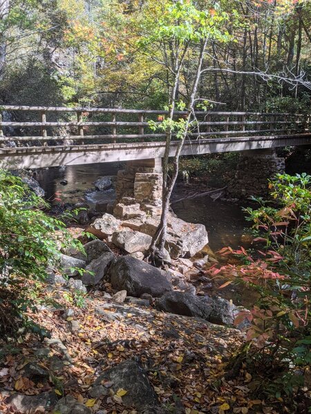 Bridge on the way to Laurel Falls from Dennis Cove.